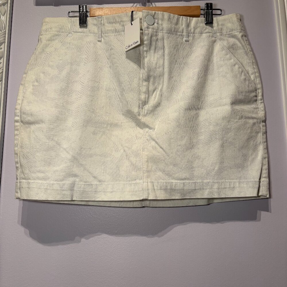 Calvin Klein Light Camo detail Skirt Brand New Size 14